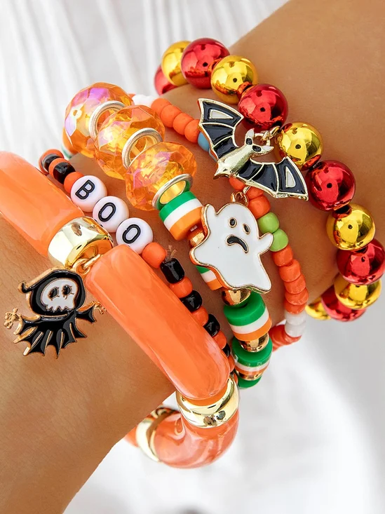Bracelets Femmes Motif d'araignée Sexy Toutes Les Saisons Roulotté Faire la navette Cristal Toussaint multicouche Bracelet
