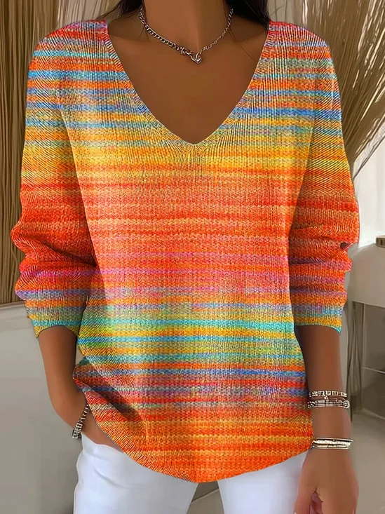 Pulls Femmes Décontracté Ombre Printemps / Automne Polyester Micro-élasticité Coupe Régulière Manches Longues Trapèze Régulier