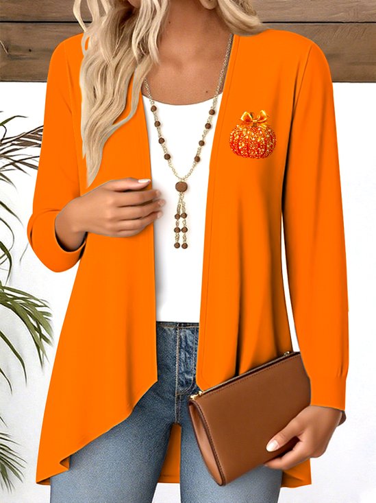Blouses Décontracté Printemps / Automne Toussaint Col V Micro-élasticité Quotidien Coupe Régulière Trapèze Régulier pour Femmes