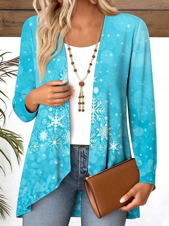 Blouses Femmes Géométrique Décontracté Printemps / Automne Polyester Quotidien Coupe Régulière Manches Longues Régulier Régulier