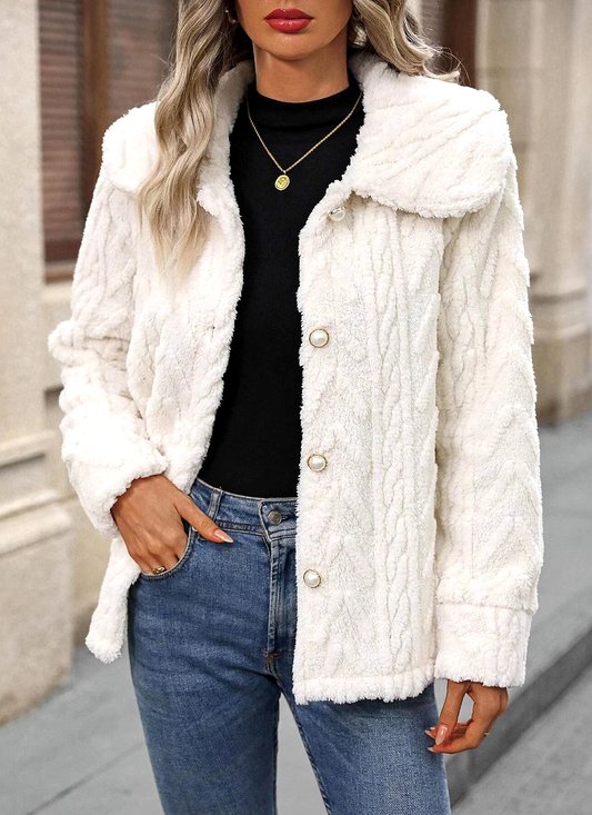 Micro-élasticité Col Châle Manches Longues Régulier Plain Blouson pour Femmes