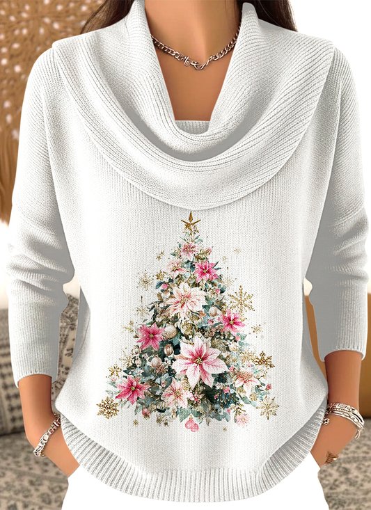 Pulls Femmes Décontracté Printemps / Automne Noël Coton Quotidien Coupe Régulière Régulier Trapèze Régulier