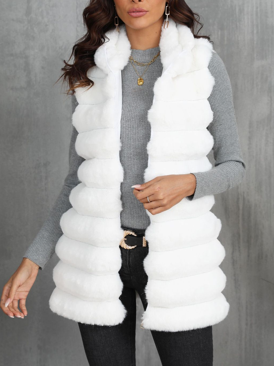 Sans Manches Épaissi Plain Gilet pour Femmes