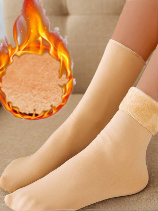 Chaussettes Femmes Sportif Plain Toutes Les Saisons Polyester Poids lourd Haute-Élastique Quotidien Chaussettes sur le mollet