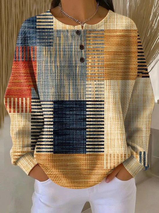 Sweat-shirts Décontracté Printemps / Automne Noël Fête Ample Manches Longues Long Droit Régulier pour Femmes