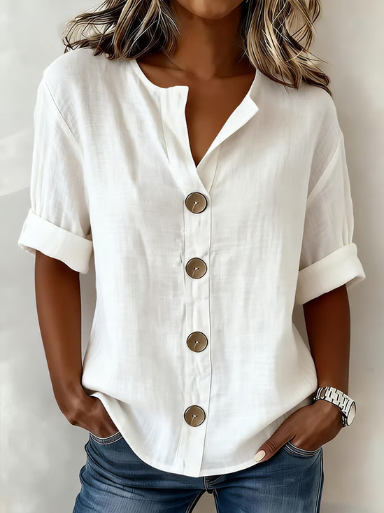 Chemises Femmes Décontracté Plain Printemps / Automne Polyester Col Montant Micro-élasticité Faire la navette Coupe Régulière Régulier