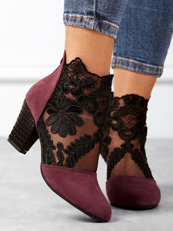 Bottes Femme Marron Avec Dentelle Coton - Pointure 39 - Comme Neuf - Occasion
