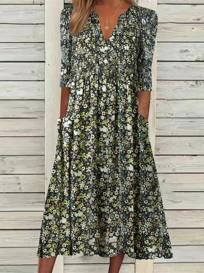 Robe Femme Mossimo XS - Verte Et Noire - Manches Courtes - Business Ou Casual