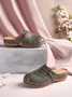 Ballerines Vintage Plaine Été Respirant Talon Bas PU PU Birkenstock Polyuréthane pour Femme