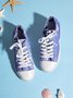 Mocassins Décontractés en Toile à Talon Plat