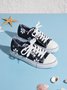 Mocassins Décontractés en Toile à Talon Plat