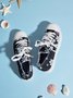 Mocassins Décontractés en Toile à Talon Plat