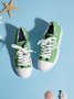 Mocassins Décontractés en Toile à Talon Plat
