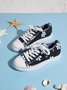 Mocassins Décontractés en Toile à Talon Plat