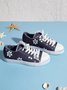 Mocassins Décontractés en Toile à Talon Plat