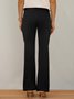 Mode Pantalons Femmes Décontracté Plain Toutes Les Saisons Zip Faire la navette Pantalon droit Long Droit T.-N.-L.