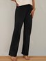 Mode Pantalons Femmes Décontracté Plain Toutes Les Saisons Zip Faire la navette Pantalon droit Long Droit T.-N.-L.