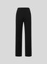 Mode Pantalons Femmes Décontracté Plain Toutes Les Saisons Zip Faire la navette Pantalon droit Long Droit T.-N.-L.