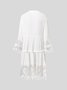 Vetement hippie chic Robe en dentelle Manches 3/4 Boho Robes