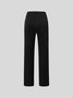 Mode Pantalons Femmes Décontracté Plain Toutes Les Saisons Zip Faire la navette Pantalon droit Long Droit T.-N.-L.