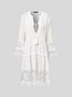 Vetement hippie chic Robe en dentelle Manches 3/4 Boho Robes