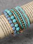 Bracelets Bloc de Couleur Boho Toutes Les Saisons Quotidien Roulotté Cristal Cristal Standard multicouche Bracelet pour Femmes