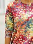 T-Chemise Femmes Décontracté Abstrait Automne Micro-Élasticité Quotidien Jersey Meilleure vente Col Rond Régulier