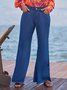 Jeans Plain Toutes Les Saisons Urbain Naturel Aucune élasticité Ample Long Trapèze Régulier pour Femmes