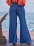 Jeans Plain Toutes Les Saisons Urbain Naturel Aucune élasticité Ample Long Trapèze Régulier pour Femmes