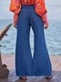 Jeans Plain Toutes Les Saisons Urbain Naturel Aucune élasticité Ample Long Trapèze Régulier pour Femmes