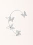 Alliage Avec Faux Diamant Papillon Manchette Boucles d'Oreilles