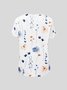 T-shirts Femmes Décontracté Floral Été Quotidien Sans Manches Régulier Droit Régulier Élasticité moyenne