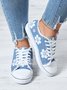 Mocassins Décontractés en Toile à Talon Plat