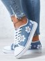 Mocassins Décontractés en Toile à Talon Plat