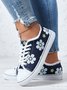 Mocassins Décontractés en Toile à Talon Plat