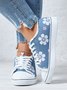 Mocassins Décontractés en Toile à Talon Plat