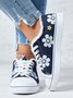 Mocassins Décontractés en Toile à Talon Plat