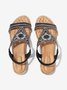 Sandales à lanières Floral Été Fête Antidérapant Vacances Avec Faux Diamant Musique Festival à Enfiler Chaussures Officielles pour Femmes
