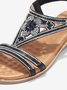 Sandales à lanières Floral Été Fête Antidérapant Vacances Avec Faux Diamant Musique Festival à Enfiler Chaussures Officielles pour Femmes