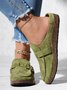 Sandales Décontractées Confortables en Cuir à Enfiler pour Femmes