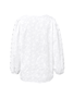 Chemises Femmes Plain Printemps / Automne en Lin Col V Ample Manches 3/4 Droit Régulier T.-N.-L.