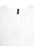 Chemises Femmes Plain Printemps / Automne en Lin Col V Ample Manches 3/4 Droit Régulier T.-N.-L.