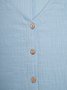 Blouses Femmes Plain Printemps / Automne en Lin Col V Aucune élasticité Ample Manches 3/4 Droit Régulier