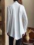 T-shirts Femmes Décontracté Plain Printemps / Automne Asymétrique Naturel Micro-élasticité Jersey Régulier Régulier