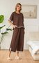 Deux Pièces Ensembles Décontracté Été Contrasté Couture Coton Ample Manches Courtes Col Rond Top Avec Pantalons Régulier pour Femmes