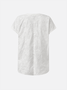 Chemises Femmes Plain Été Simple Coton Col V Quotidien Droit Régulier Coton Et Lin