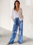 Pantalons Vacances Ethnique Printemps / Automne Polyester Naturel Quotidien Ample Long Non pour Femmes