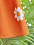 Chemisier Femme Casual Automne Daisy Col V Léger Aucune élasticité Trois Quarts Régulier H-Line