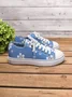 Mocassins Décontractés en Toile à Talon Plat