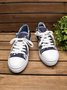 Mocassins Décontractés en Toile à Talon Plat
